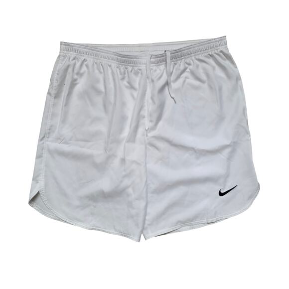 Nike Dri-Fit Shorts Women L White Elastic Waist Athletic - Picture 1 of 8